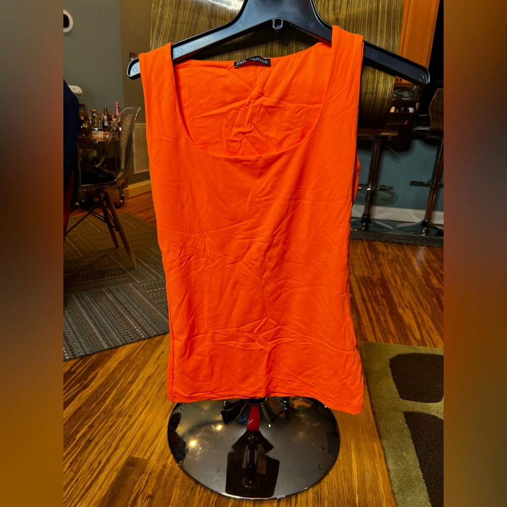 Orange Zara tank top
